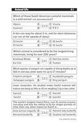 Quiz Book - Animal Life - Retail Maharaj
