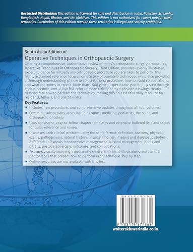 Operative Techniques in Orthopaedic Surgery, Vol 1, 3rd South Asian ed - Retail Maharaj