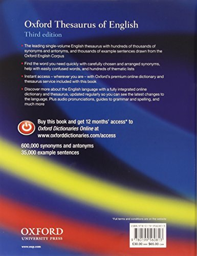 OXFORD THESAURUS OF ENGLISH 3E: HB - Retail Maharaj
