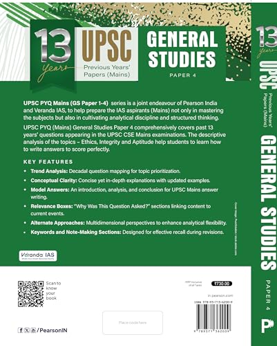 13 Years' UPSC Previous Years' Papers (Mains) General Studies Paper-4 - Retail Maharaj