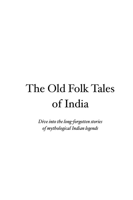 THE OLD FOLK TALES OF INDIA - Retail Maharaj