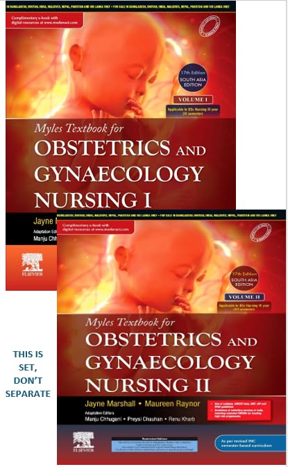 Myles Textbook for Obstetrics and Gynaecology Nursing I and II (Two Volume Set), 1st South Asia Edition - Retail Maharaj