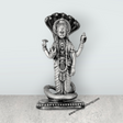 Vishnu Murti With Sheshnag Standing On Base – 4 x 2 Inches German Silver & Antique Polish Vishnu Idol for Pooja - Retail Maharaj