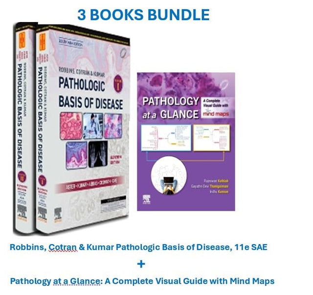 Robbins, Cotran & Kumar Pathologic Basis of Disease, 11e-SAE + Pathology at a Glance: A Complete Visual Guide with Mind Maps - Retail Maharaj