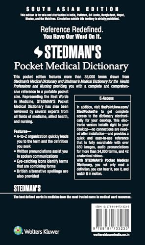 Stedman’s Pocket Medical Dictionary, South Asian ed - Retail Maharaj