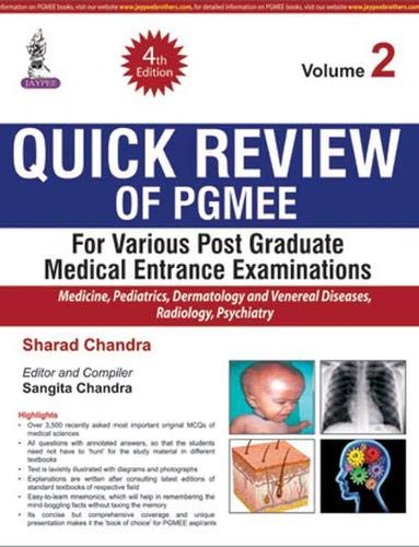 QUICK REVIEW OF PGMEE VOL.2 FOR VARIOUS P.G. MEDICAL ENTRANCE EXAMINATIONS - Retail Maharaj