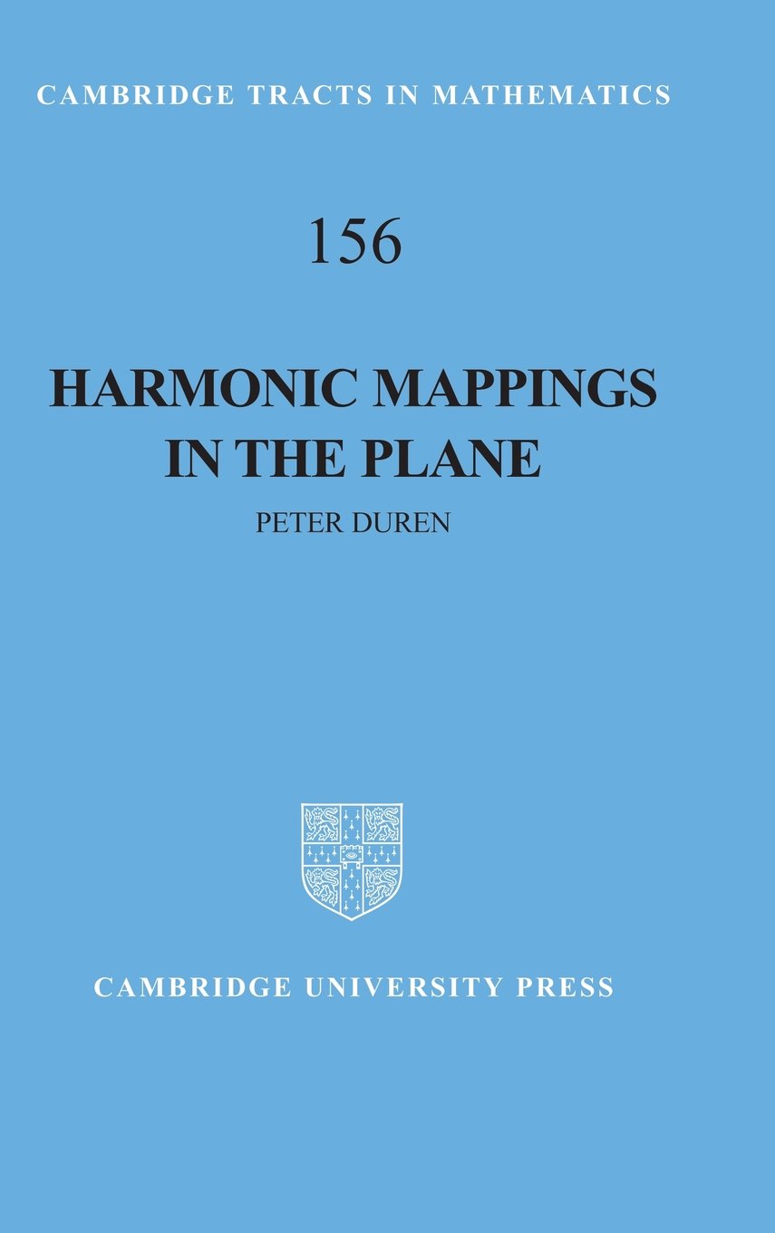 Harmonic Mappings in the Plane: 156 (Cambridge Tracts in Mathematics) - Retail Maharaj