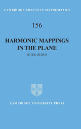 Harmonic Mappings in the Plane: 156 (Cambridge Tracts in Mathematics) - Retail Maharaj