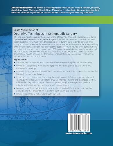 Operative Techniques in Orthopaedic Surgery, Vol 1, 3rd South Asian ed - Retail Maharaj