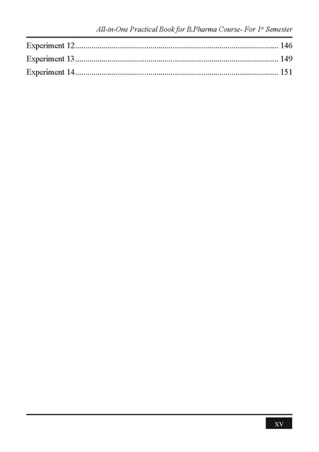 All-in-One Practical Book for B.Pharma Course- For 1st Semester - Retail Maharaj