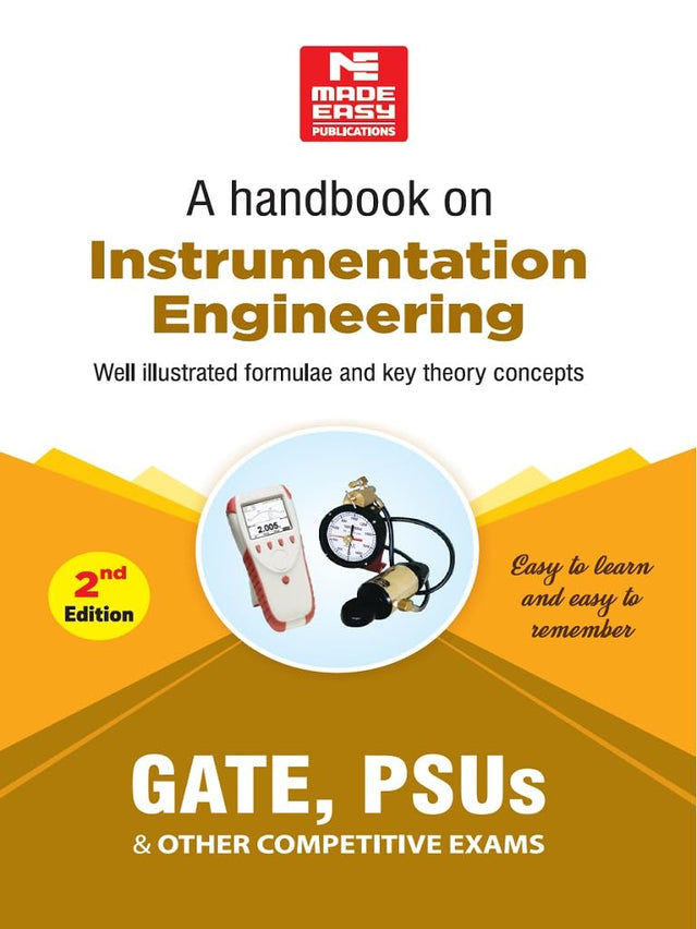 A Handbook on Instrumentation Engineering | Formulae Book | For GATE, PSUs & Other Competitive Exams | Well illustrated formulae and key theory concepts | By Made Easy - Retail Maharaj