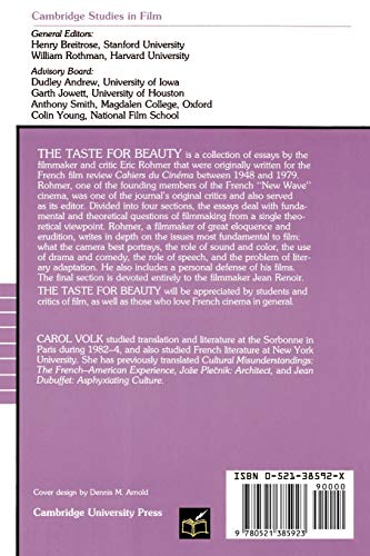 The Taste for Beauty (Cambridge Studies in Film) - Retail Maharaj