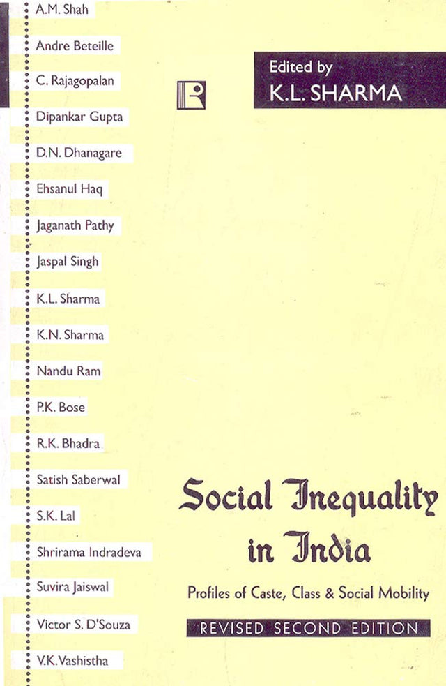 Social Inequality in India: Profiles of Caste, Class and Social Mobility - Retail Maharaj