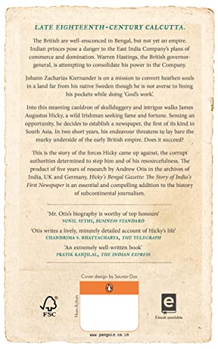 Hicky's Bengal Gazette: The Untold Story of India's First Newspaper - Retail Maharaj
