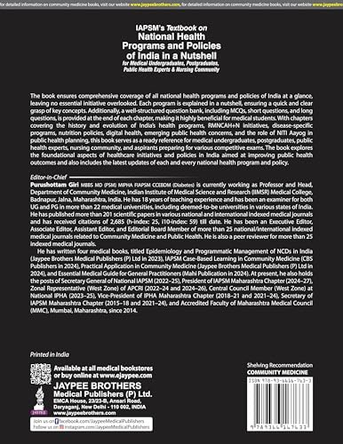 IAPSM'S TEXTBOOK ON NATIONAL HEALTH PROGRAMS AND POLICIESOF INDIA IN A NUTSHELL - Retail Maharaj