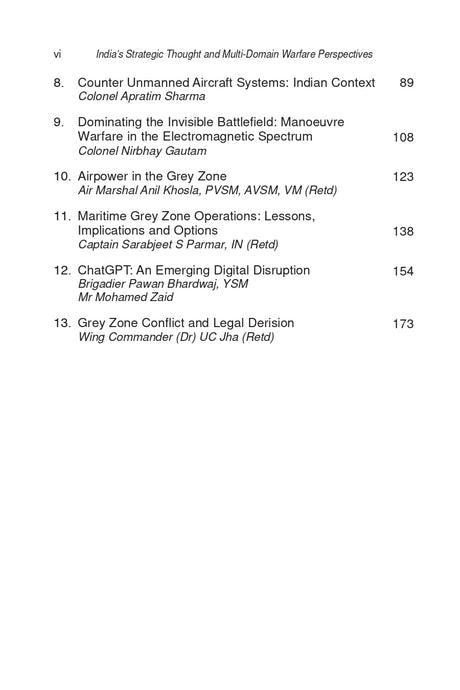 India's Strategic Thought and Multi-Domain Warfare Perspectives - Retail Maharaj