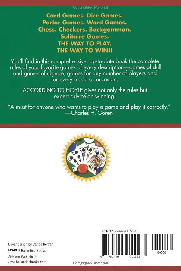 According to Hoyle: Official Rules of More Than 200 Popular Games of Skill and Chance With Expert Advice on Winning Play - Retail Maharaj