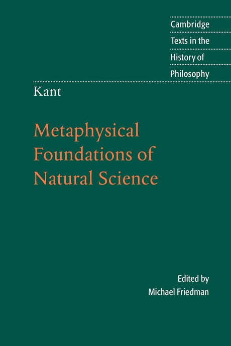 Metaphysical Foundations of Natural Science - Retail Maharaj