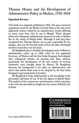 Thomas Munro and the Development of Administrative Policy in Madras 1792-1818: The Origins of the 'the Munro System' - Retail Maharaj