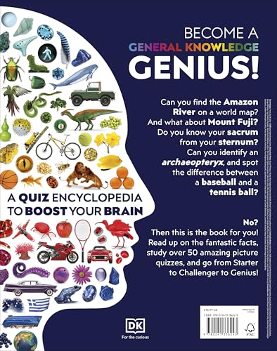 General Knowledge Genius!: Discover Science, History, Geography, Animals, Space, Inventions & More | Packed with 1,000 Amazing Facts and Trivia - Retail Maharaj