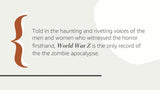 WORLD WAR Z - Retail Maharaj