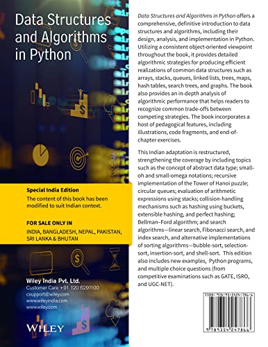 Data Structures and Algorithms in Python (An Indian Adaptation) - Retail Maharaj