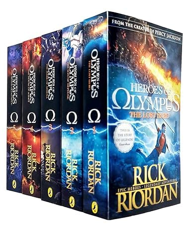 The Heroes of Olympus by Rick Riordan The Complete 5 Books Collection Set (Lost Hero, Son of Neptune, Mark of Athena, House of Hades) - Retail Maharaj
