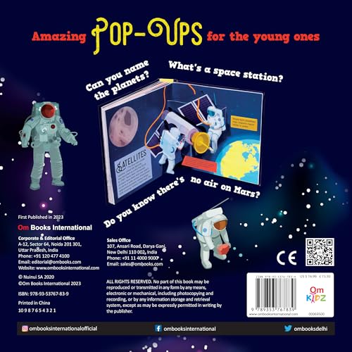 Pop Up Space Book for Children: 3D Interactive Space Adventure Book for Kids | Fun Learning Planets, Stars, Rockets & Fun Facts | Pop Up Guide to the ... Solar System; 3+ Ages (Pop-ups board books) - Retail Maharaj