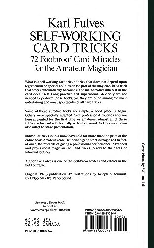 Self-working Card Tricks: 72 Foolproof Card Miracles for the Amateur Magician (Dover Magic Books) - Retail Maharaj