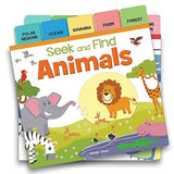 Seek And Find - Animals : Early Learning Board Books With Tabs - Retail Maharaj