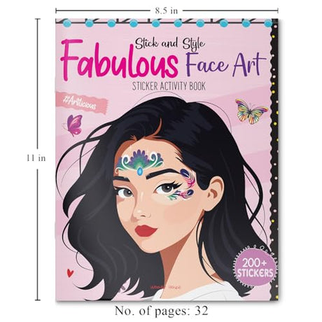 Stick and Style - Fabulous Face Art (Sticker Activity Book) - Retail Maharaj