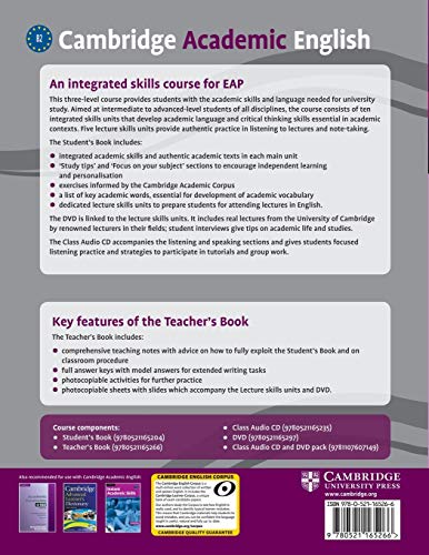 Cambridge Academic English B2 Upper Intermediate Teachers Book - Retail Maharaj