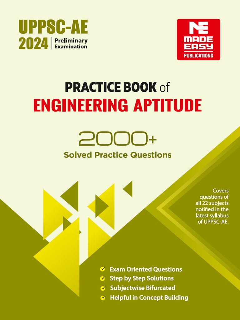 UPPSC-AE 2024: Prelims Exam 2000+ Practice Book of Engineering Aptitude [Paperback] MADE EASY Team - Retail Maharaj