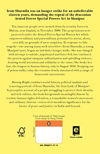 Burning Bright: Irom Sharmila and the Struggle for Peace in Manipur - Retail Maharaj