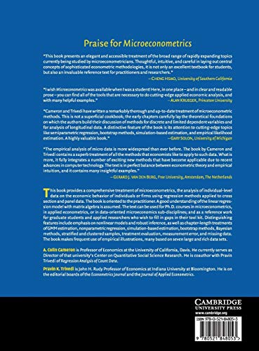 Microeconometrics: Methods and Applications - Retail Maharaj
