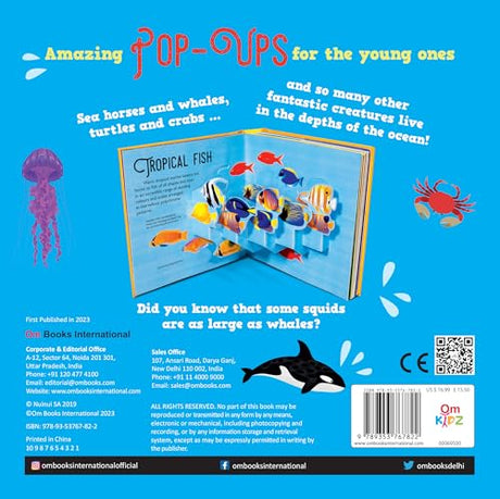 Pop Up Ocean Book for Children: 3D Interactive Ocean Pop-Up Book | Explore Sea Creatures & Underwater Life | Sea Safari | Deep Blue Sea in 3D | Pop Up ... Book for Kids; 3+ Ages (Pop-ups board books) - Retail Maharaj