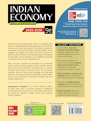 Indian Economy Key Concepts, 9e by Sankarganesh Karuppiah (IRS) for UPSC CSE 2026 | Practice Question for Quick Revision | Tables, Flowcharts, Examples & Diagrams - Retail Maharaj
