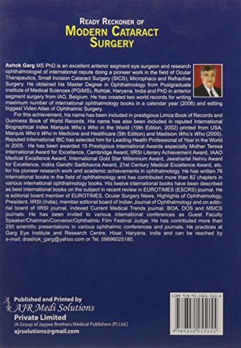 Ready Reckoner of Modern Cataract Surgery - Retail Maharaj