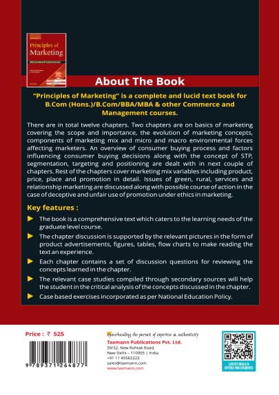 Taxmann's Principles of Marketing [UGCF | NEP] – Seamlessly Merges Foundational Marketing Concepts | Emerging Trends | NEP-Aligned Exercises | Ethics-Driven Insights into an India-centric Guide - Retail Maharaj