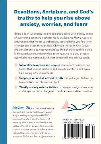 Rising Above: Teen Devotional for Girls: Prayers and Activities to Help Manage Anxiety - Retail Maharaj