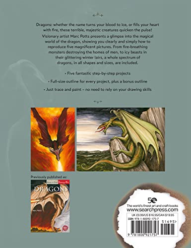 Painting Dragons: 5 Fearsome Step-by-Step Projects (Ready to Paint) - Retail Maharaj