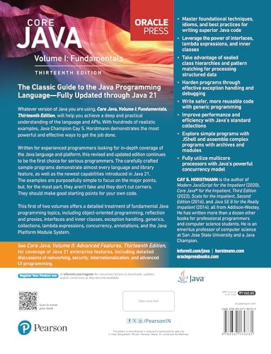 Core Java, Volume 1: Fundamentals | 13th Edition | - Pearson - Retail Maharaj