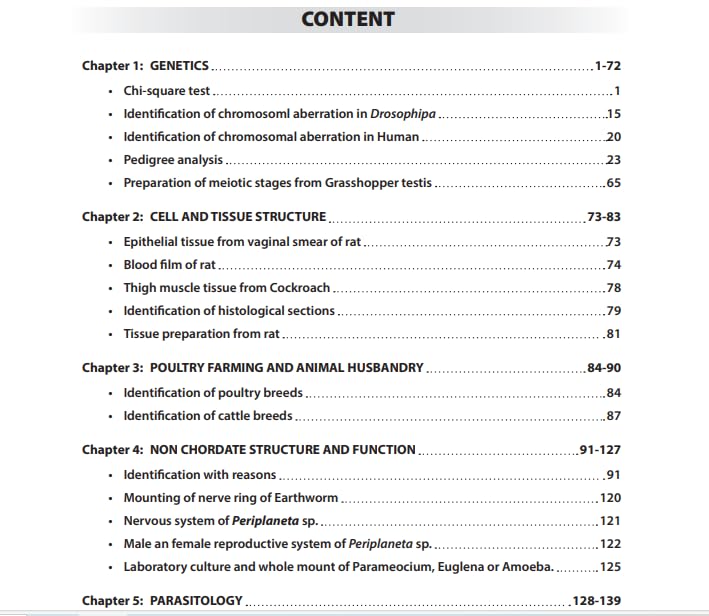 ZOOLOGY PRACTICAL MANUAL (3RD & 4TH SEMESTER) - Retail Maharaj