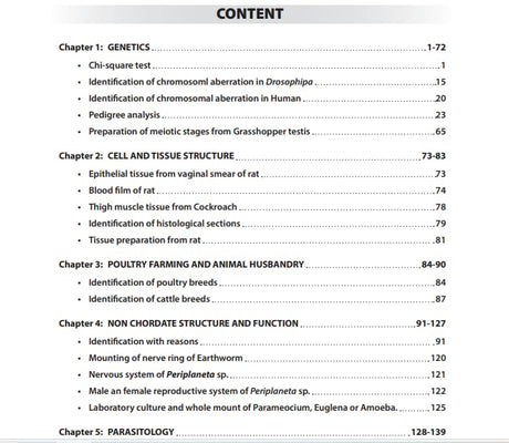 ZOOLOGY PRACTICAL MANUAL (3RD & 4TH SEMESTER) - Retail Maharaj