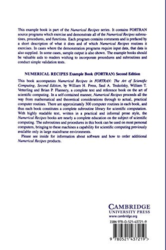 Numerical Recipes Example Book: Example Book (Fortran (The Art of Scientific Computing) - Retail Maharaj