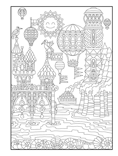 Creative Haven Whimsical Houses Coloring Book - Retail Maharaj