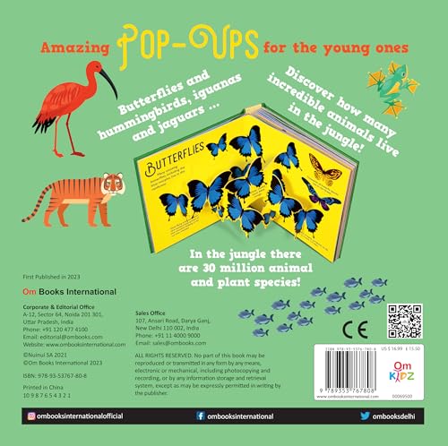 Pop Up Jungle Book for Children: 3D Interactive Safari Adventure Pop Up Book for Kids | Wild Animals Come to Life | Wild World of Jungle Animals | ... Fun and Facts; 3+ Ages (Pop-ups board books) - Retail Maharaj