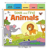 Seek And Find - Animals : Early Learning Board Books With Tabs - Retail Maharaj