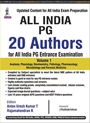 ALL INDIA PG 20 AUTHORS FOR ALL INDIA PG ENTRANCE EXAMINATION (VOL.1) - Retail Maharaj