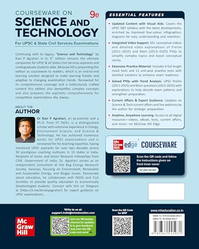 Science and Technology Courseware, 9e by Ravi P. Agrahari for UPSC 2026 | 100+ Author Video Lectures | Prelims PYQs (2011-25) & Mains PYQs (2013-25) | 11 Practice Test | Mock Tests | Colour E-book - Retail Maharaj